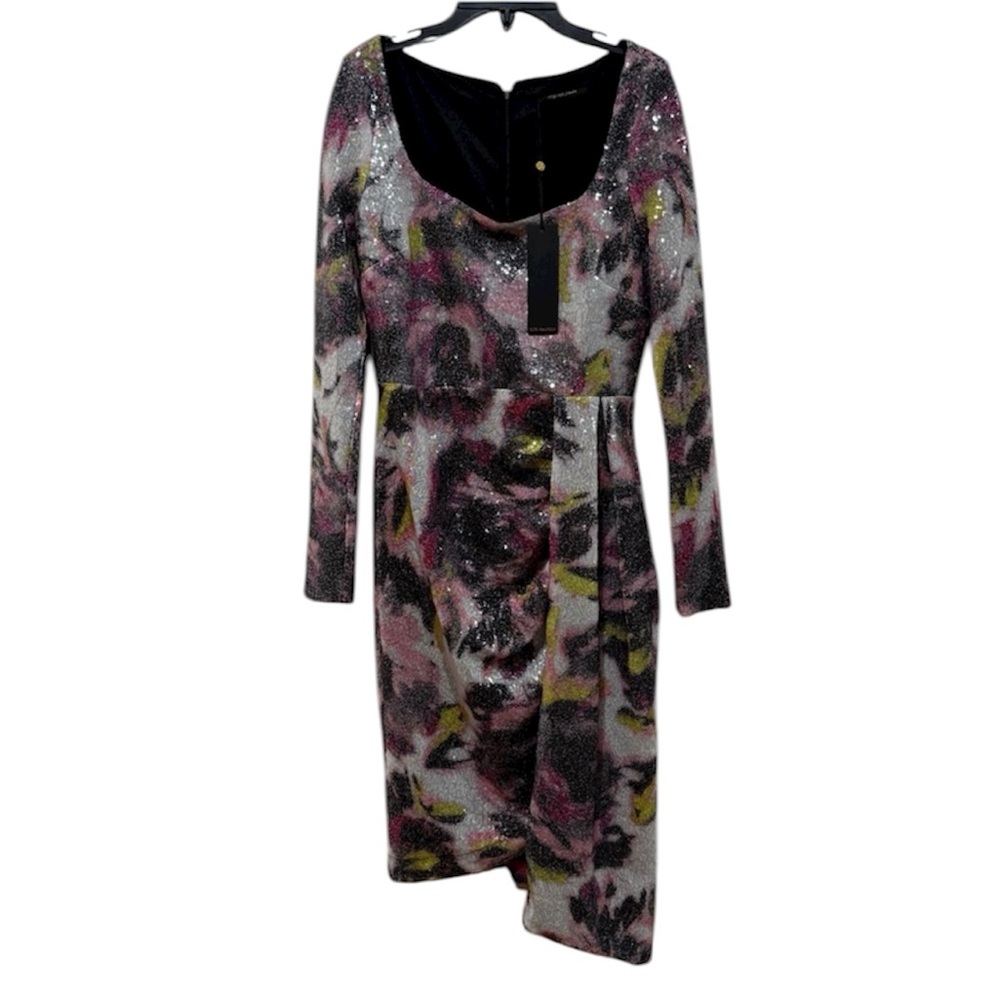 Nwt Kobi Halperin Leah Floral Full Sequins Dress Small S Formal Wedding Guest